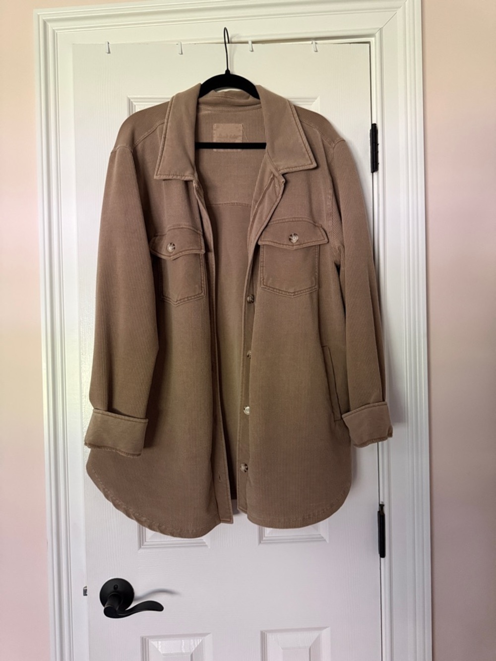 Altar'd State Taupe Corduroy Shacket